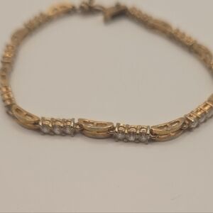 Gold Rhonestone Bracelet
